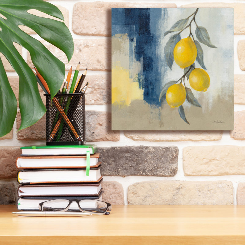 «Lemons From The South 2» par Silvia Vassileva, art mural sur toile, H 12 po x l 12 po x P 0,75 po