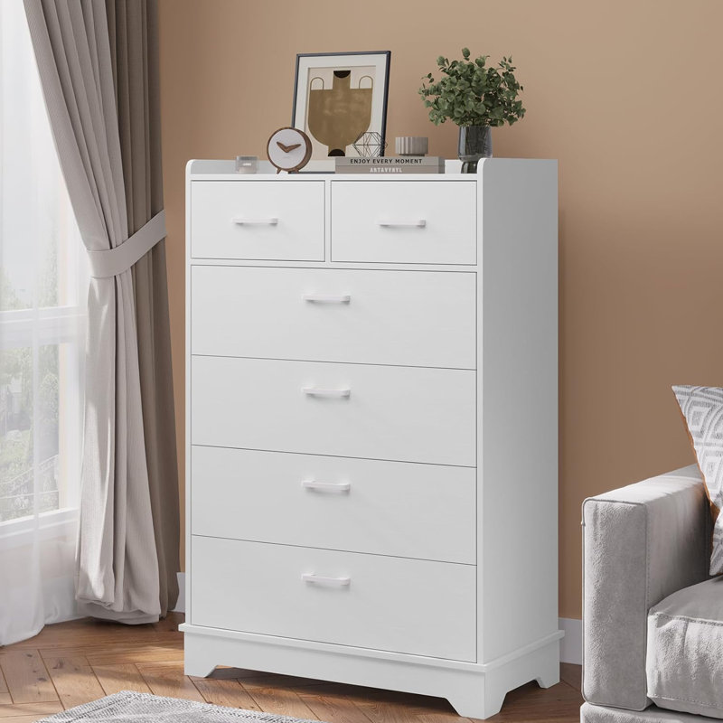 Noby 15'' W 6 - Drawer Dresser, White