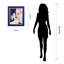 "Abstract Diva", reproduction d'art numérique sur toile giclée à la main avec cadre baroque bicolore