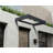 Palram - Canopia Sophia 3' 1" D Acrylic Clear/Gray Stationary Slope Door and Window Awning-54822147