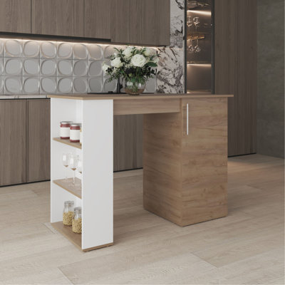 Îlot de cuisine, 1 porte, 5 tablettes