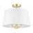 Billet 3-Light Convertible Pendant/Semi-Flush with Fabric Shades-100090068