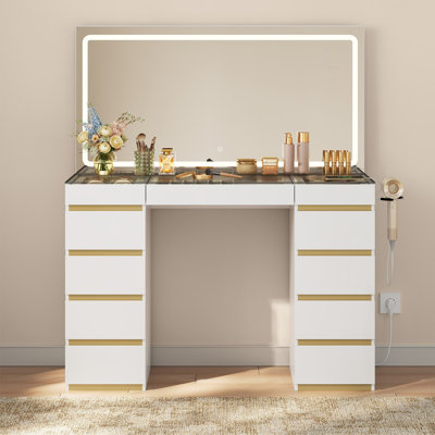 Dressing Table with Mirror and Drawers