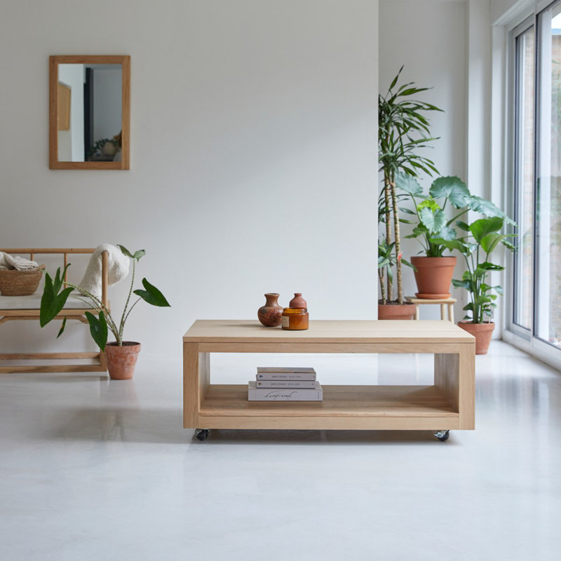 Anoa Solid Wood Coffee Table, 15.75" H x 43.31" L x 23.62" W