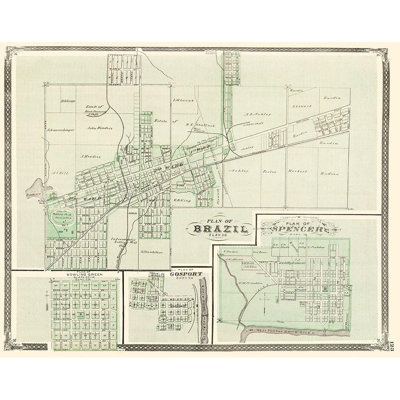  Baskin Gallery Wrapped Canvas Art Titled: Brazil,Spencer, Bowling Green Indiana Landowner