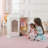 Mirrored Doll Armoire with 3 Baskets and 3 Hangers
