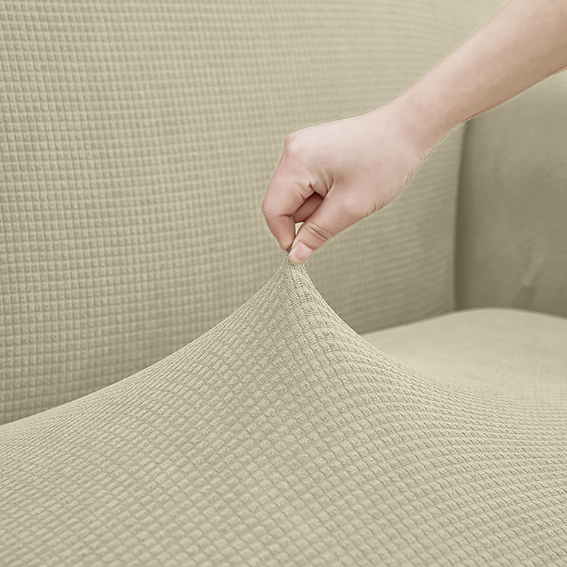 Housse pour canapé à coussins carrés / rectangulaires, Mélange de polyester beige, H 12 po x l 10 po x P 3 po