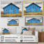  «Blue Gray Autumn Tranquil Barn - Barn Wall Art Living Room-106106119-134424178