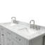 61'' Double Bathroom Vanity with Carrara Marble Top-85364214