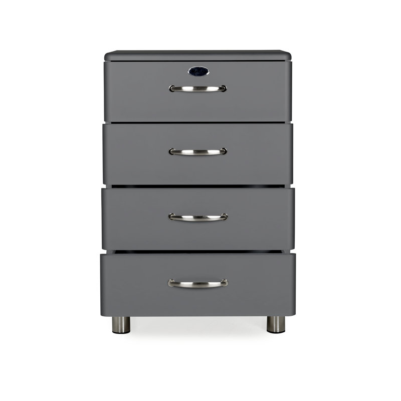Commode 4 tiroirs Malibu, Gris