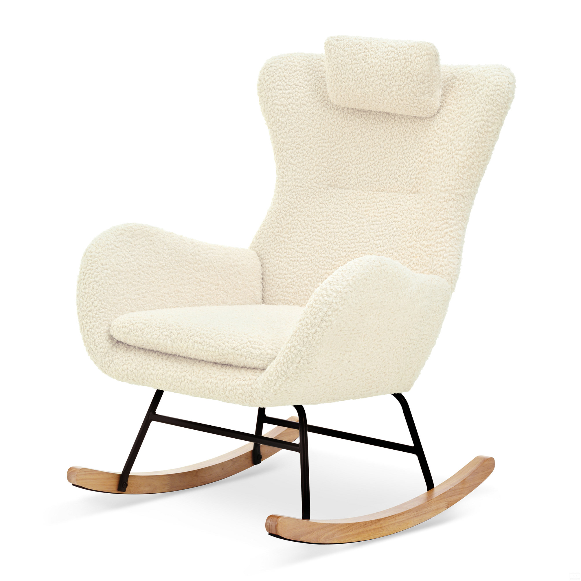 George Oliver Rocking Chair Nursery, Teddy Upholstered Rocker Glider ...