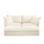 Chenille crème, 2 places, doux et confortable, lit à assise agréable avec repose-pieds, chenille, tissu
