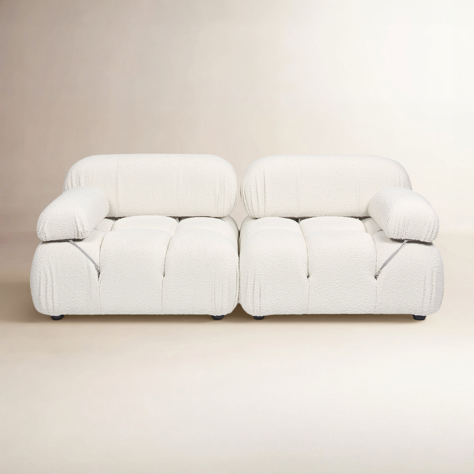 Sigma 73" Loveseat, Ivory Boucle