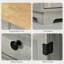 Buffet de cuisine moderne avec comptoir en bois massif, 3 tiroirs, portes et tablette réglable-505248795