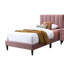 Brushed Linen Fabric Adjustable Headboard Bed With Channel Tufting Design-556518849-556518851