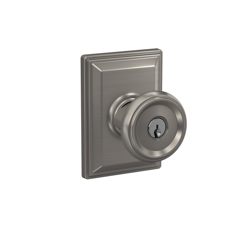Complete Entry Knob Set with Deadbolt, Satin Nickel