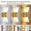  Alabaster Wall Sconce Modern Glass Shade Wall Light for Bedroom Living Room