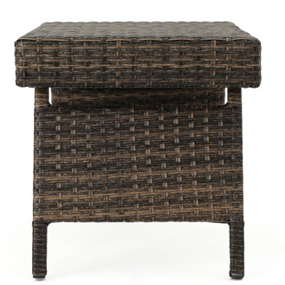 Table d'extérieur décorative avec base en aluminium, 60,6 cm de profondeur x 40,6 cm de largeur x 40,5 cm de hauteur, corps de 40,5 cm, VTT