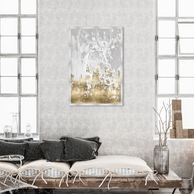 «Abstract Our Moment Paint Strokes» par Oliver Gal, reproduction d'art graphique encadrée