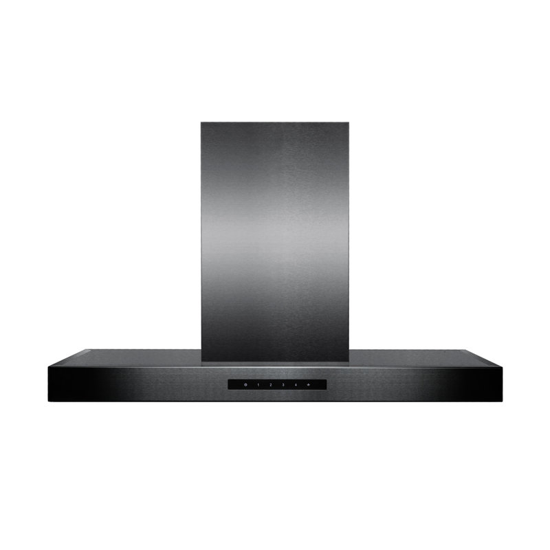 30" Black Stainless Steel Convertible Island Range Hood