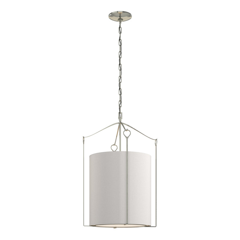 Bow 3 - Light Lantern Cylinder Pendant, Flax, Sterling