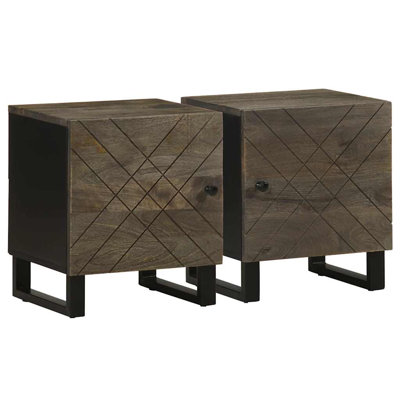 Anacely 40cm W Metal Bedside Table