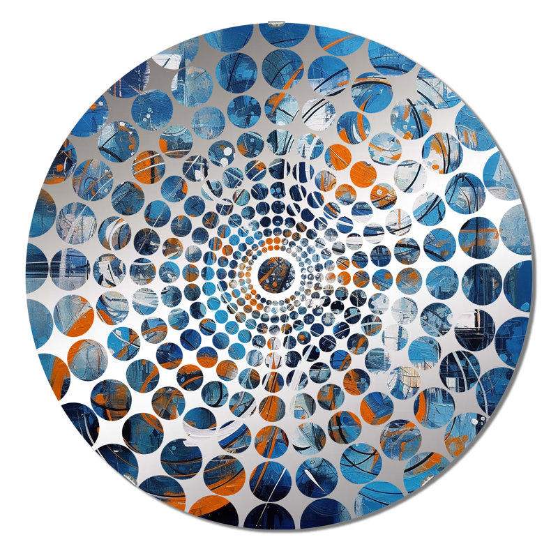 Briseida - Miroir décoratif à cercles concentriques, 23,6 po x 23,6 po