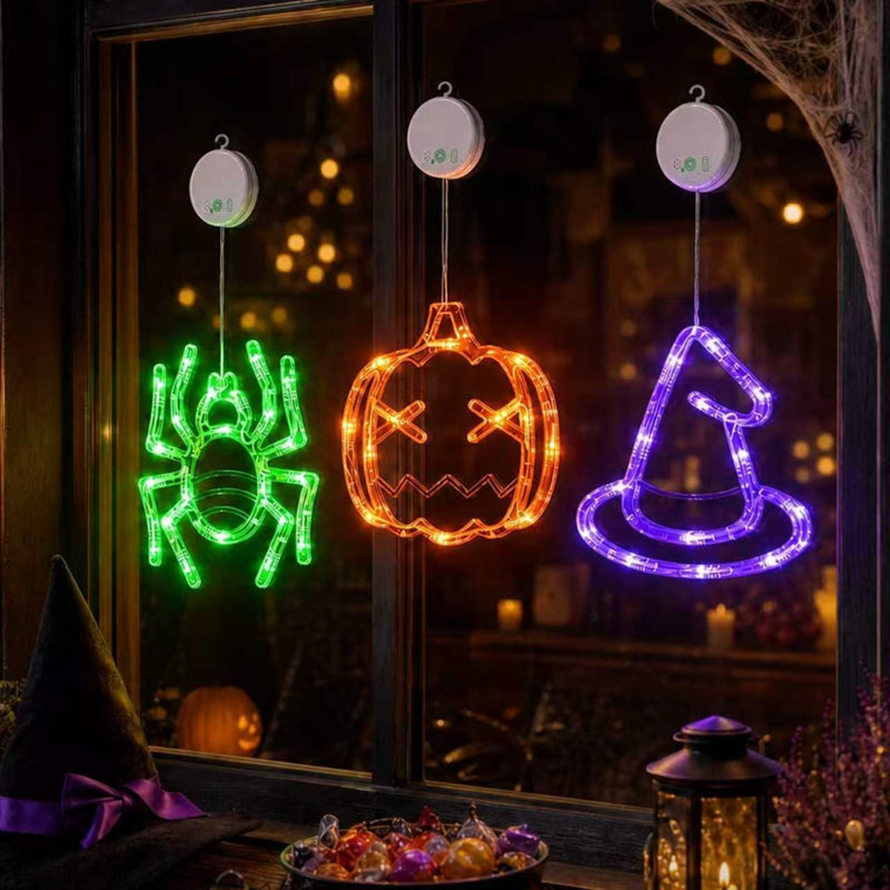 Guirlande de citrouilles-citrouilles d'Halloween rechargeables, lot de 3