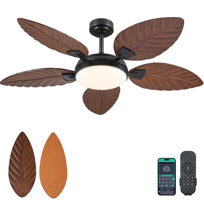 Ventilateurs de plafond 52 pouces tropicaux avec lumières et télécommande
