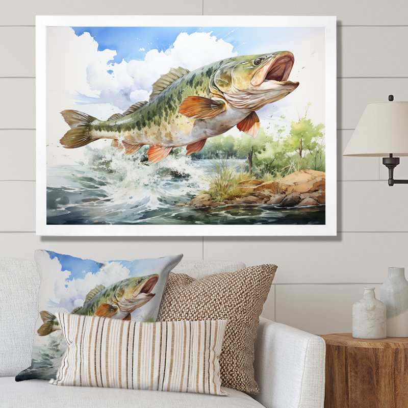 «Fishing Dreams II» - reproduction, Cadre photo noir, 30" H x 40" W