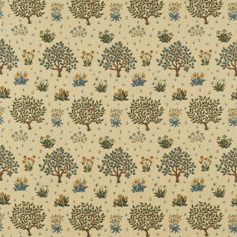 Orchard Fabric, Olive/Gold