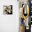 Duggins Gold Black Shapes In Harmony - Rideau à formes abstraites - Velours obscurcissant - 1 panneau-813942145