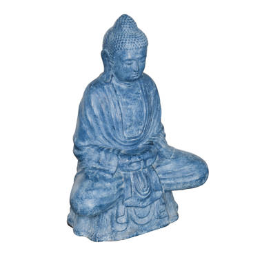 Cadre Toile Zen Statue Bouddha 28x28cm Orange