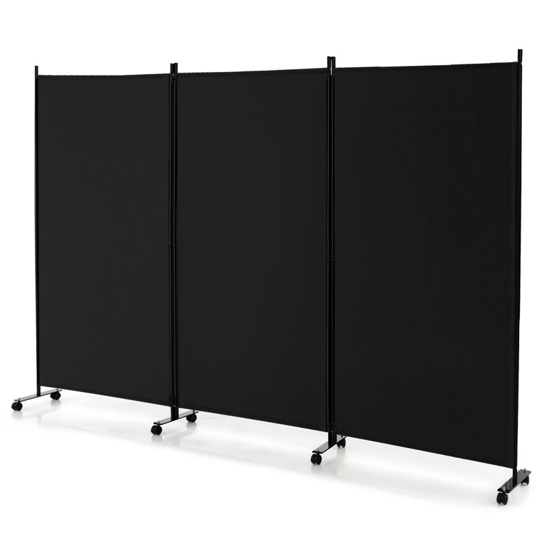 Cloison pliante Aytan, Noir, 3, H 71 po x l 103 po x P 12 po