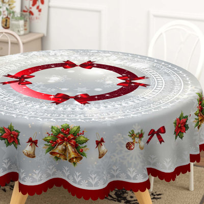 Nappe en polyester de luxe à motif floral lavable