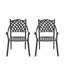 Élégantes chaises de patio en aluminium coulé 2 pièces-88073981