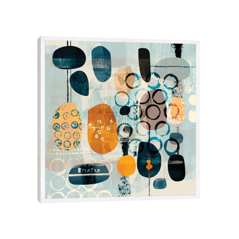 Breathe 1 Piece Wall Art on Canvas, 66.04 cm H x 66.04 cm W, White Floater Framed