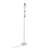 Contemporary Floor Lamp in White Marble and Nickel Metal with Clear and Frosted Glass Shade