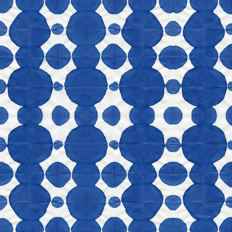 Edden - Aquarelle bleue par Nancy Green, H 12 po x l 12 po x P 1,25 po