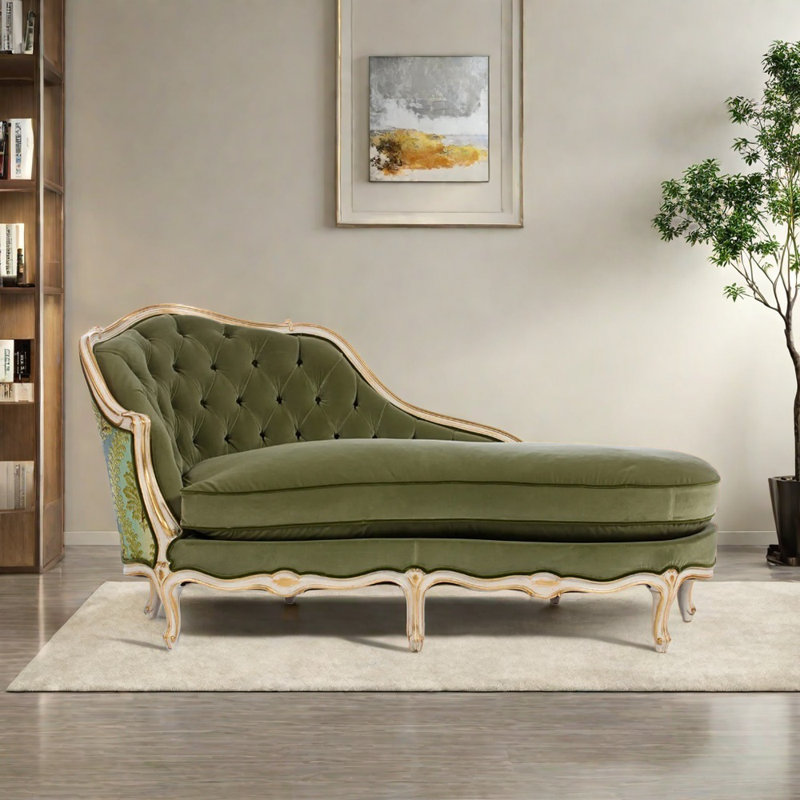 Chaise moderne élégante et confortable, Orienté à gauche (vu de face), Vert