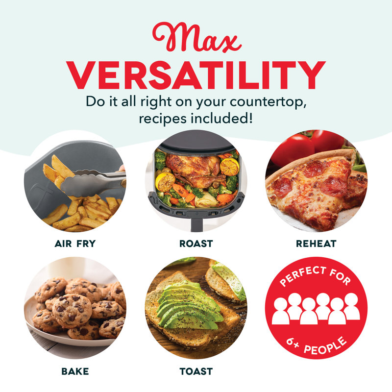 Tasti-Crisp Max Pro 8QT Air Fryer, Forged Iron
