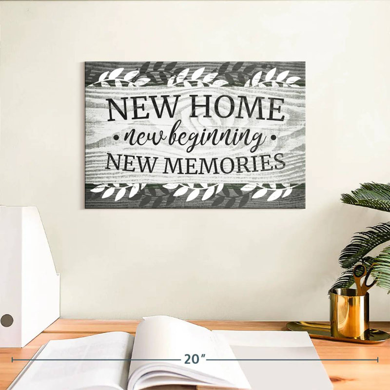 New Home I Wall Sign, 8" H x 12" W