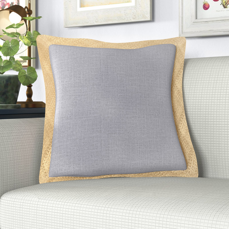 Cadence Pillow Covers Cotton Blend Throw Pillow, Rust, Down, 22" x 22"