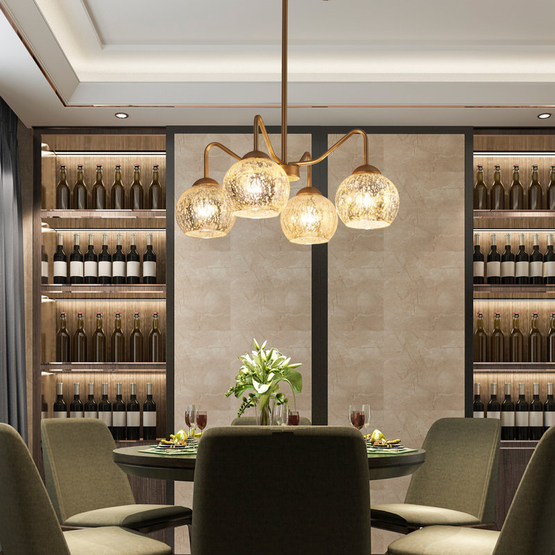 Cicel 4 - Light Dimmable Chandelier, Light Gold