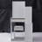 Small Left Bedside Cabinet Vanity with Cushioned Stool-432189898