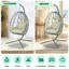 Fauteuil suspendu suspendu en osier avec support et coussin lavable pour patio-129223825-129223827