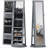Robust Mirror,360° Swivel Full-Length Mirror,With Storage Shelves