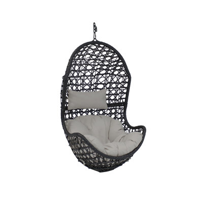Fauteuil suspendu en osier avec coussins Wein