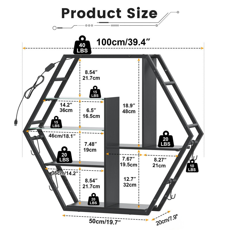 Bracket Shelf, Black