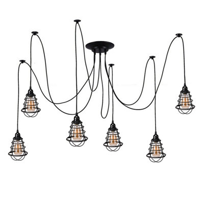 Nassau 6 - Light Black Cluster Pendant